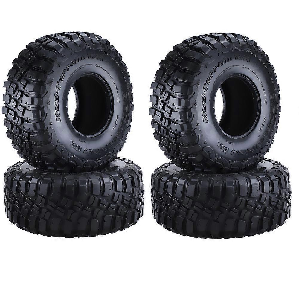 4PCS 120mm 2.2 Mud Grappler Rubber Tyre Tires for 1/10 RC Crawler TRX4 TRX6 Axial SCX10 90046 Wrait