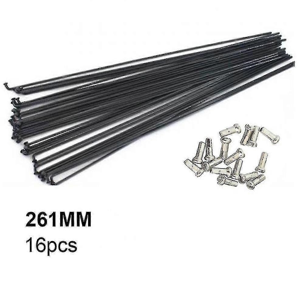 16pcs 251mm-269mm Mtb Piezas de radios de montaña con tapas