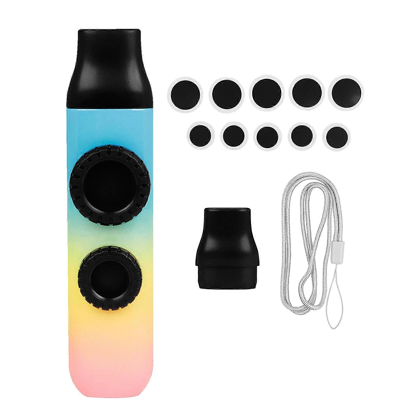 Kazu Flute Double Flute Hole Kazoo Dual Flute Holes Replaceable Blowing Nozzle 10pcs Membrane Musical Instrument Ukulele Guitar Partner Musical Instru