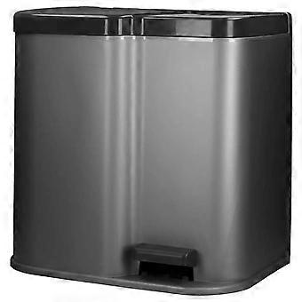Curver Duo Treteimer Deko 15l mit 6l Inneneimern hellgrau