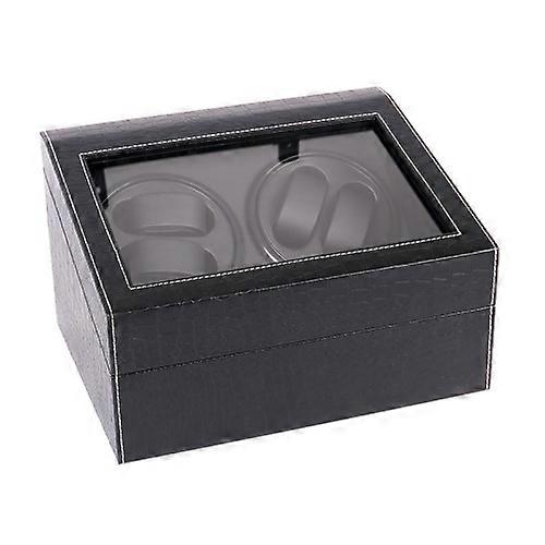PU Leather 4+6 Double-Head Automatic Winding Motor Box Mechanical Watch Rotator