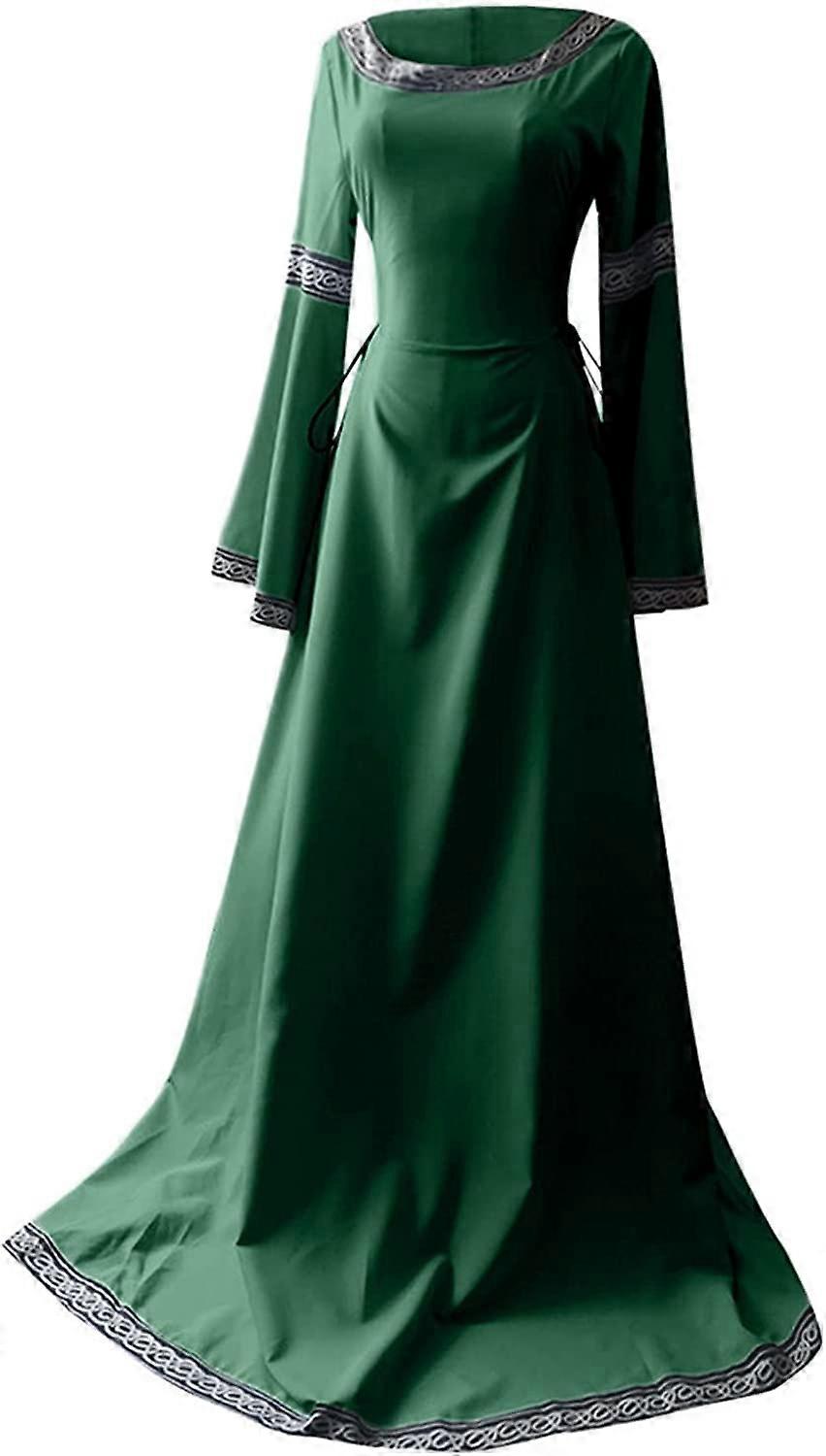 Renaissance Dresses for Women Medieval Peasant Costume Irish Long Over Dress  Victorian Vintage Halloween Retro Gown | Fruugo IL