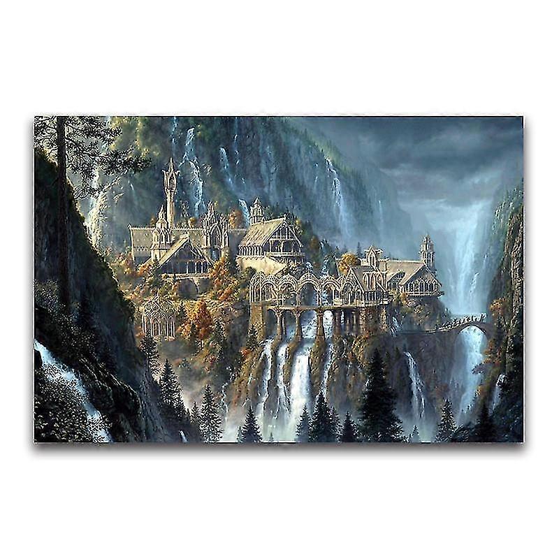 كامل 5D دي الماس اللوحة قصر الجبل الفسيفساء التطريز عبر غرزة ديكور المنزل الهدايا المصنوعة يدويا
