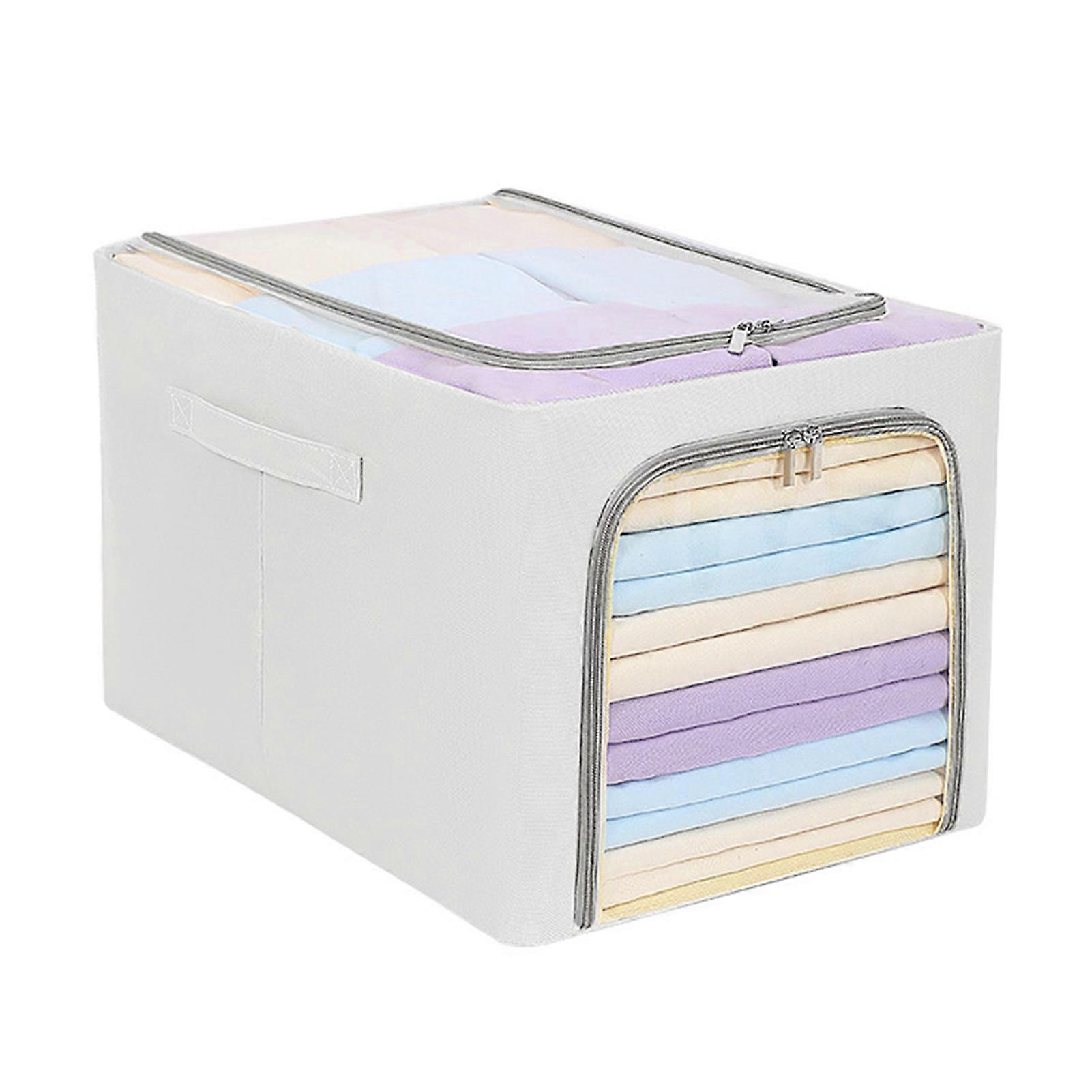 Clothes Stackable Storage Bins Visible Organizer Storage Containers for Comforters Bedding and Toys