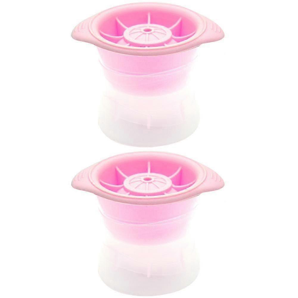 2pcs Sphere Ice Molds,ice Ball Round Stackable Slow Melting
