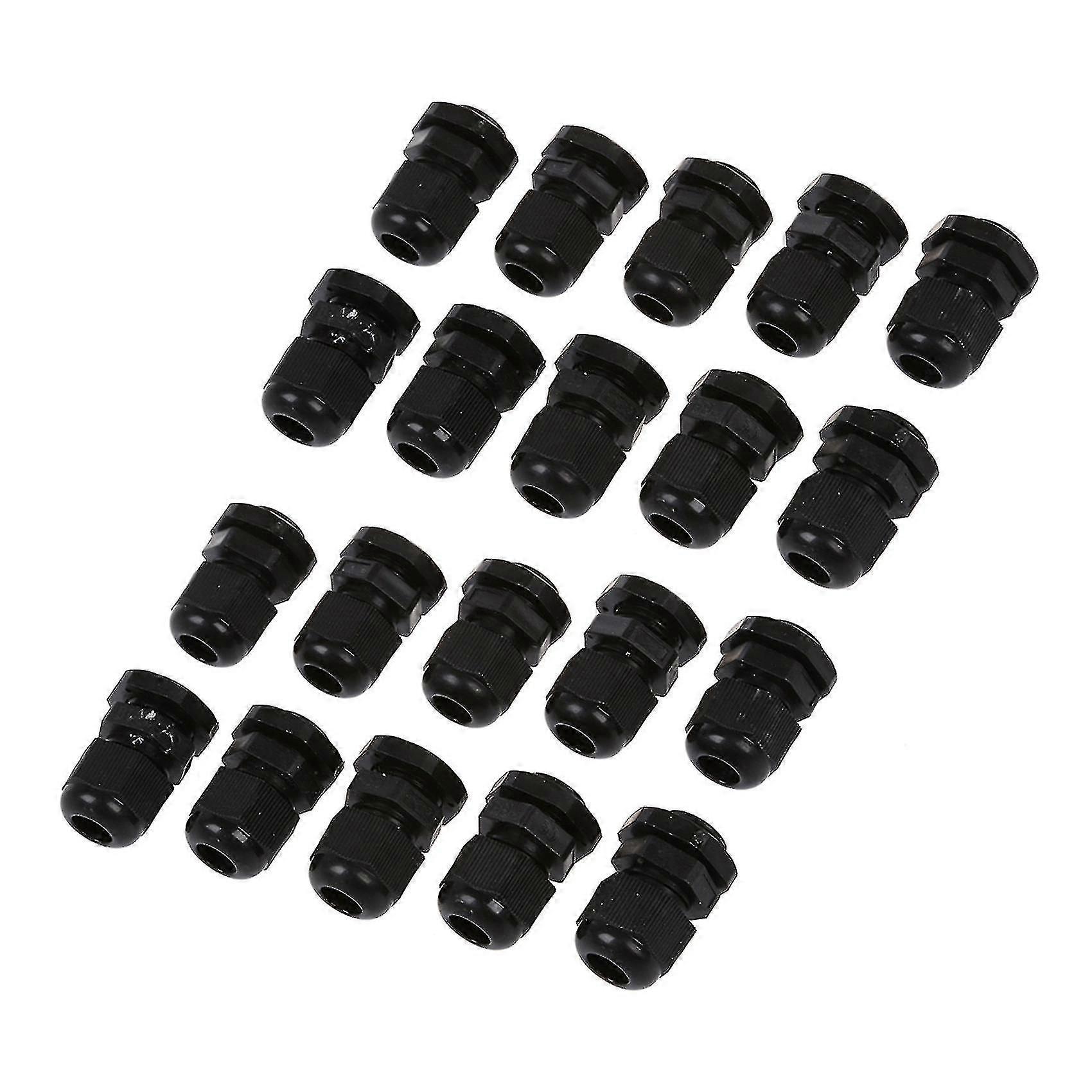 Compatible Withcompatible With10 Pcs Pg9 Black Waterproof Cable Gland Connectors