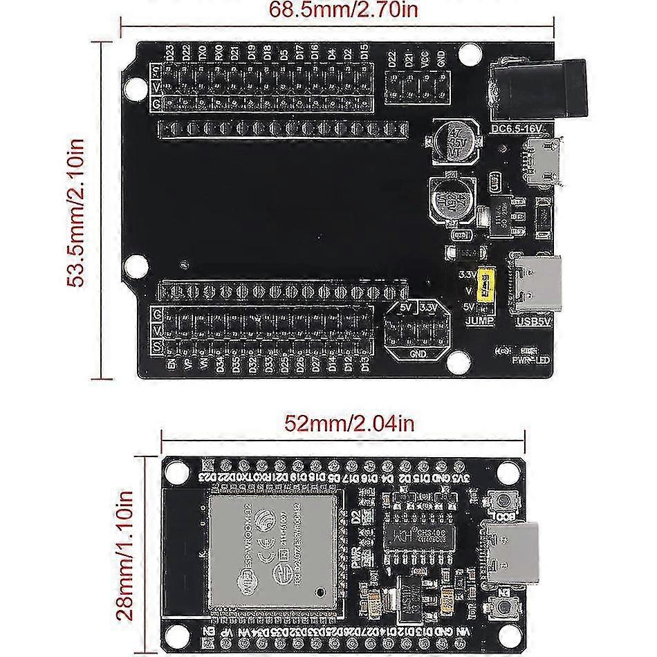 Esp-wroom-32 esp32 esp-32s Typ-c USB ch340c wifi + Bluetooth Low Power Dual Core esp32-devkitc-32 Erweiterungskarte für arduino