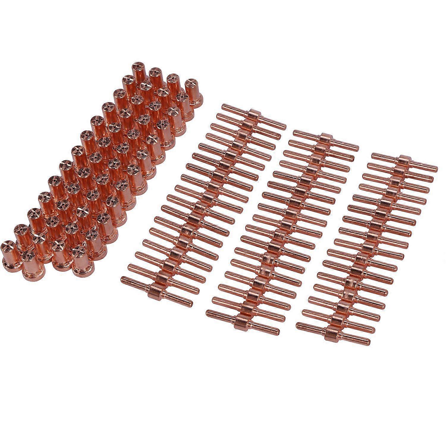 100Pcs Copper Extended Long Plasma Cutter Tip Electrodes Nozzles Kit