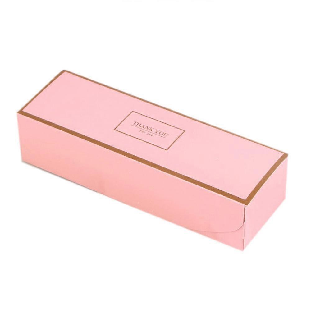 50 Pcs Rectangular Egg Yolk Crisp Packaging Box, Baking Cake Chocolate Packaging Box, Supplies(Pink Phnom Penh)