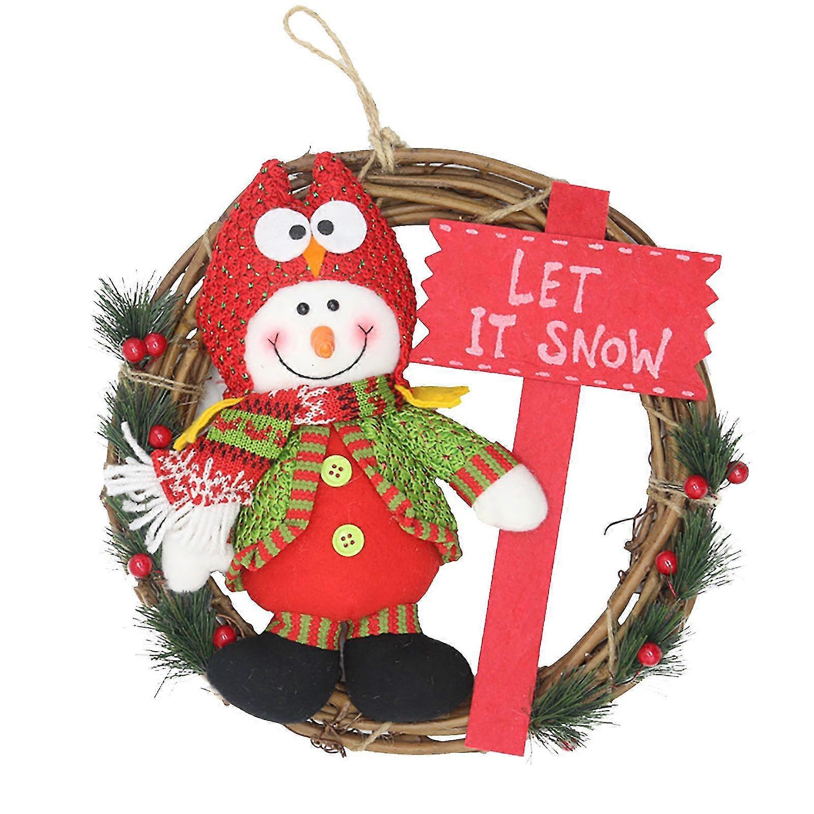 Corona di Natale Porta Ornamento da parete Ghirlanda Decorazione Regalo di Natale