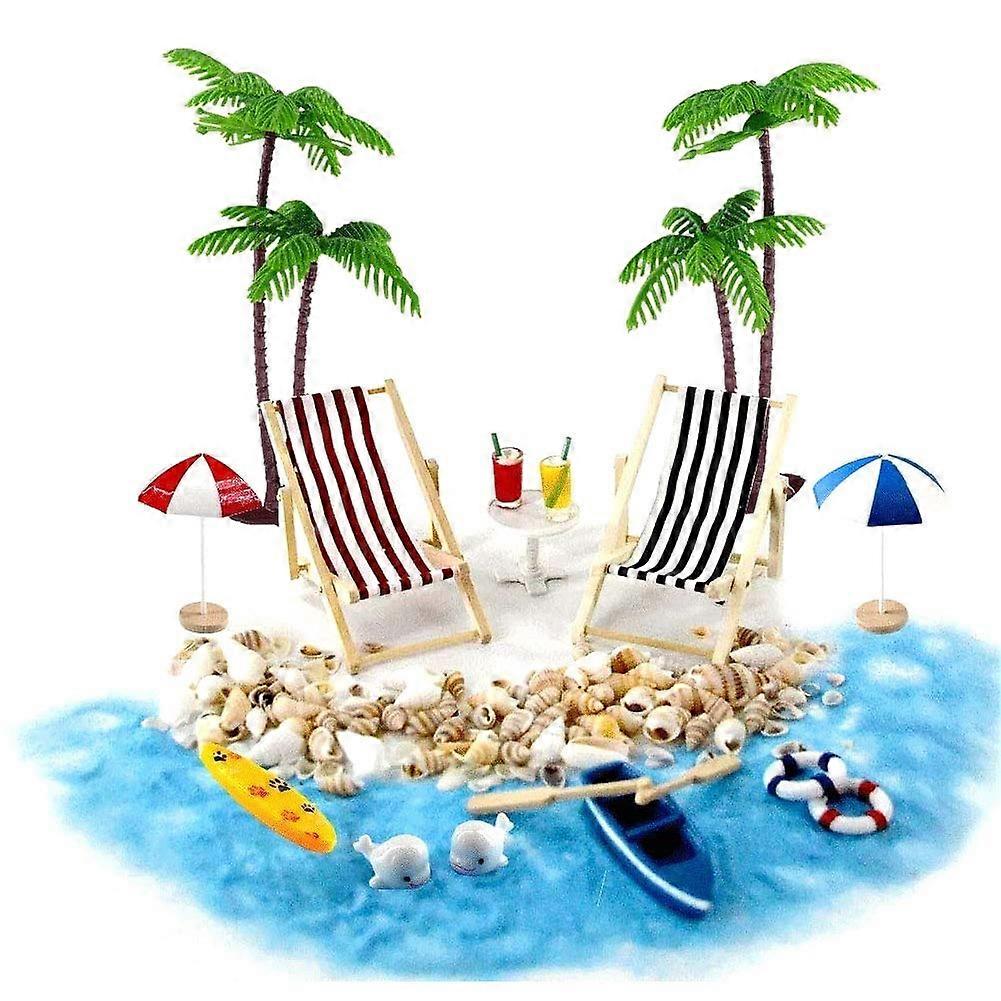 Sable Decoratif Set Miniatures Plage Set Déco Plage Miniature 22 Pièces - Micro Paysage Avec Palmier, Parasol, Chaise Pour Maison De Poupée Décoration Plage Miniature Decoration Ete Sable Decoratif Set Miniatures Plage Set Déco Plage Miniature 22 Pièces - Micro Paysage Avec Palmier, Parasol, Chaise Pour Maison De Poupée Décoration Plage Miniature Decoration Ete