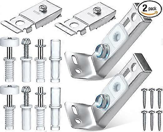 Bifold Door Hardware Repair Kit-2 Pack Repair Replacement Parts for 7/8" to 1" Track,Folding Pocket Door Replacement Parts Set Include Top Bottom Pivo