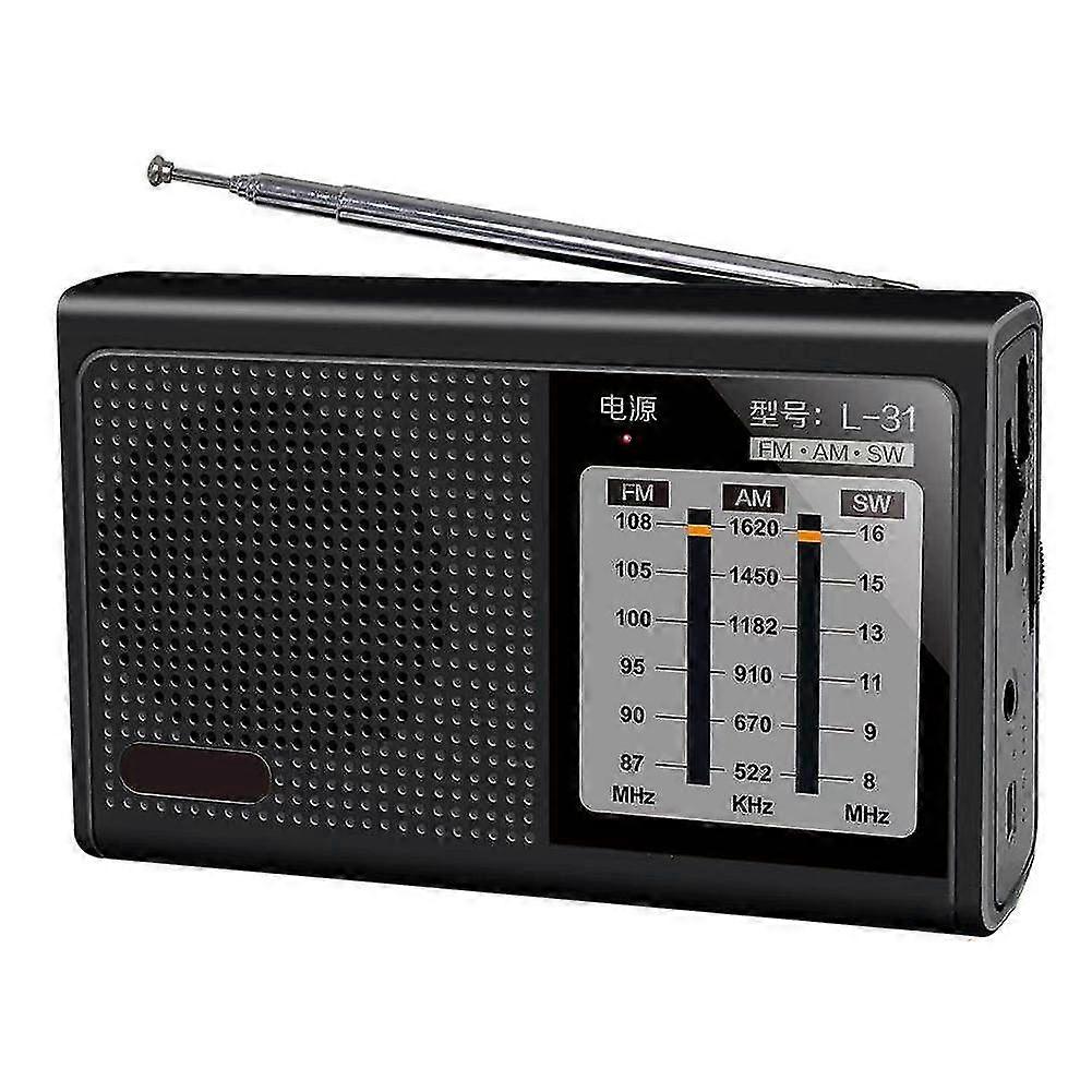 Mini Portable Full Band Radio Handheld Usb Rechargeable Fm Am Sw Retro Speaker Devices With Retract
