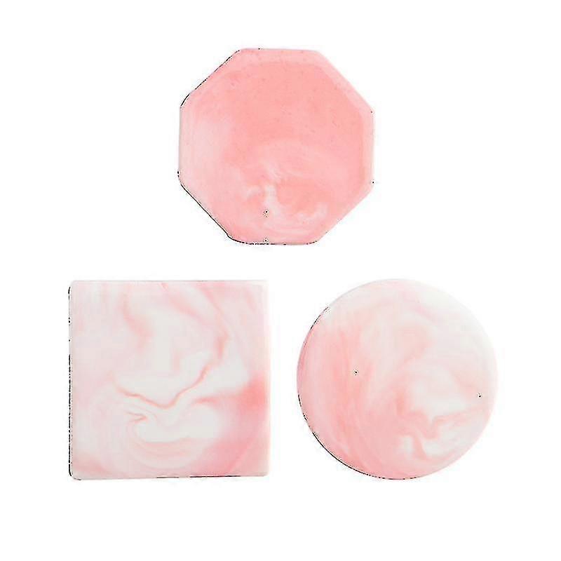 3 Pattern Set Marble Ceramic Coaster Cup Map Table Pads