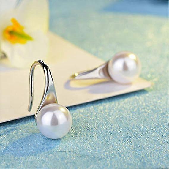 925 Silver Thin Hook Fresh Water Pearl Earrings