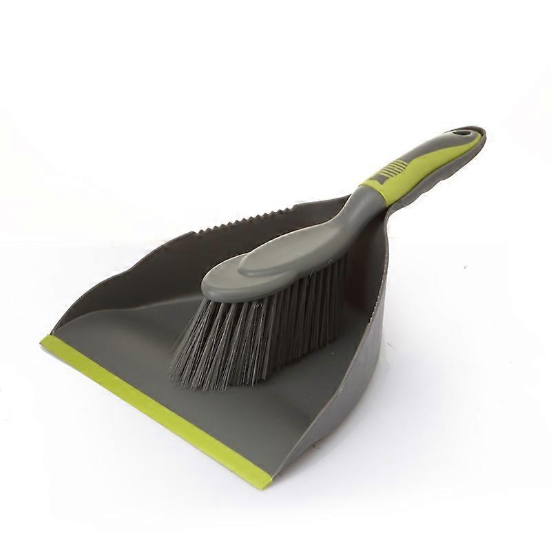 combined dustpan-brush - notched edges - ergonomic - flowered fibers for dust absorption - French design - 32.5cm