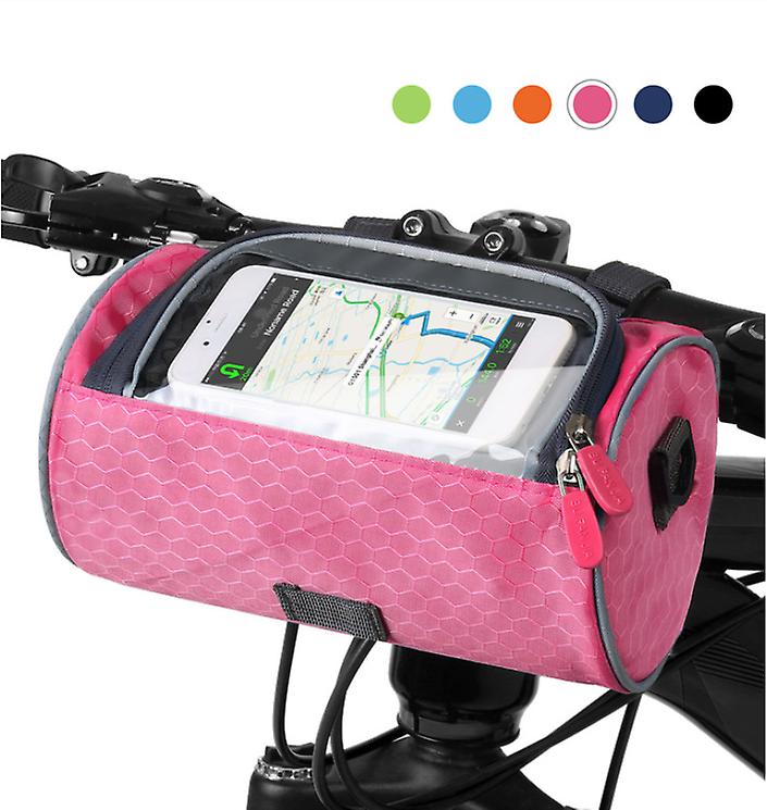 Outdoor Bicycle Handlebar Bag  color pink