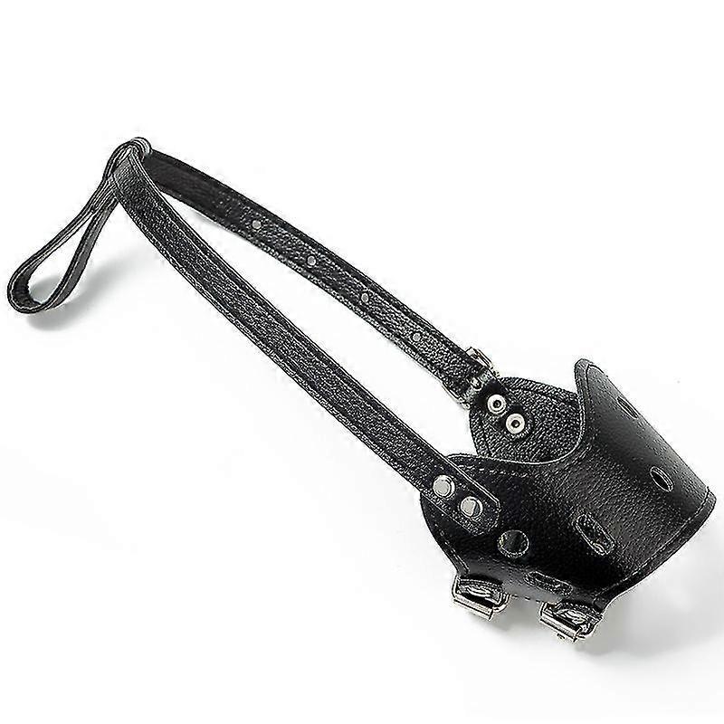 2pcs Dog Muzzle Leather, Comfort Secure Anti-barking Muzzles For Dog, Breathable And Adjustable