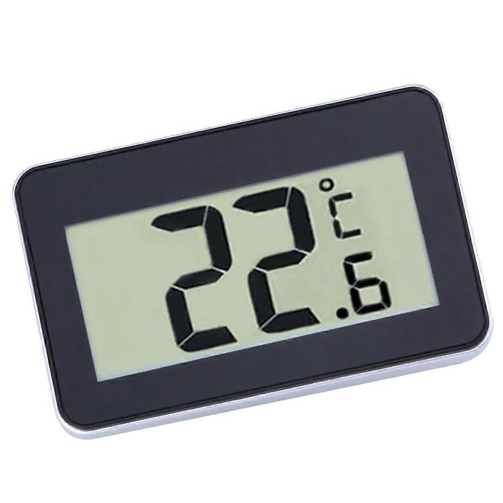 Digital LCD Thermometer Temperature Meter w/Magnet Hook for Refrigerator BLK