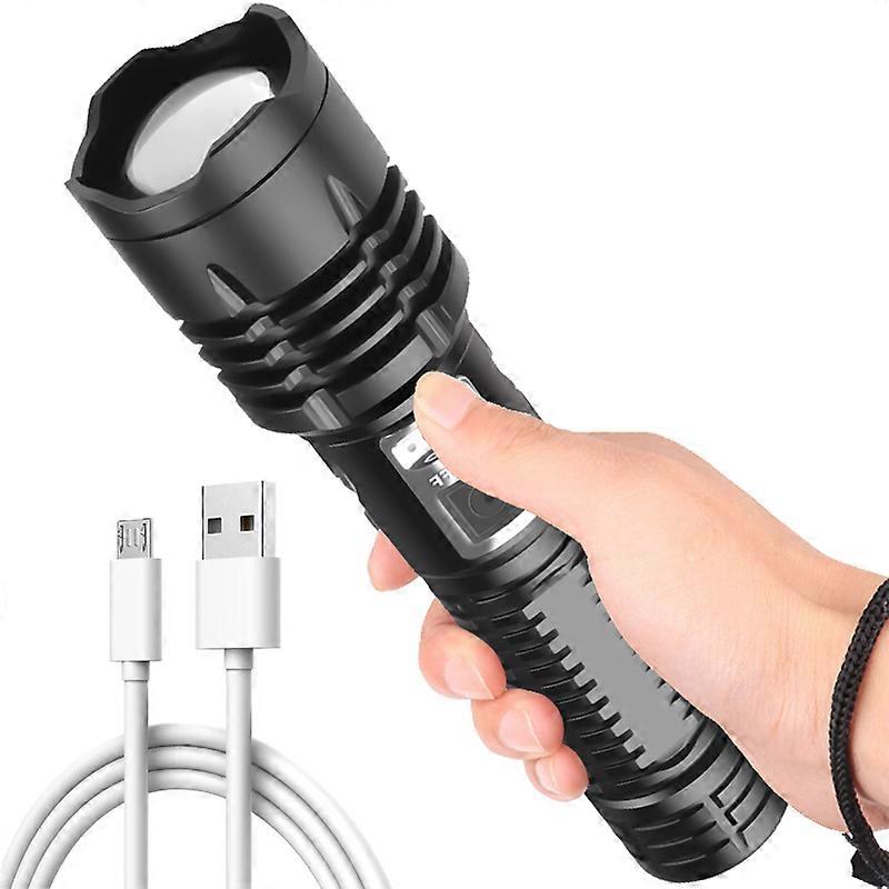Super bright Built in 18650 Battery Led Flashlight 1,000,000LM XHP100 Usb Rechargeable Zoomable Torch Lantern Lamp Bulbs Light