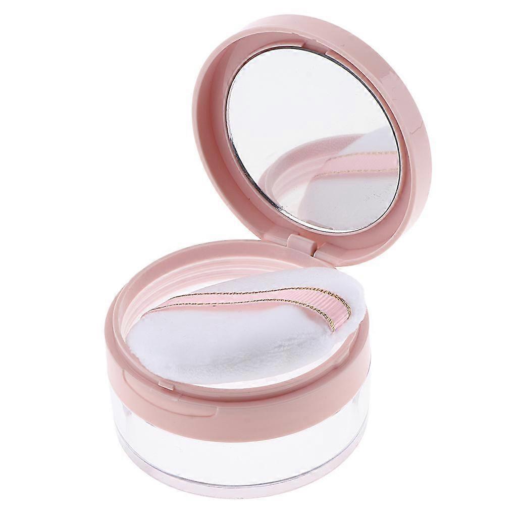 2x Cosmetic Translucent Loose Setting Powder/Finishing Powder Storage Container