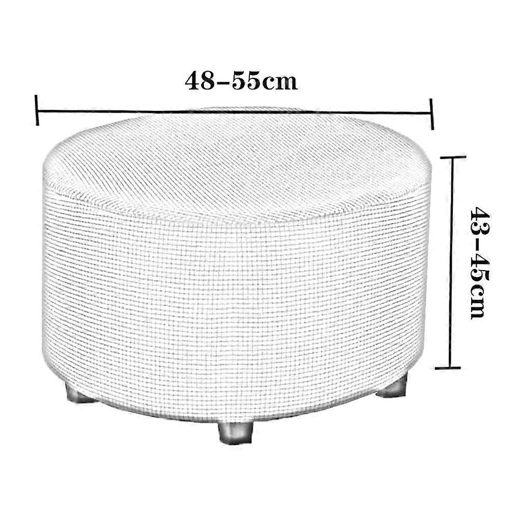 2x Kleine runde Ottomane Slipcover Hocker Fußstütze Abdeckung Abnehmbares Wohnzimmer