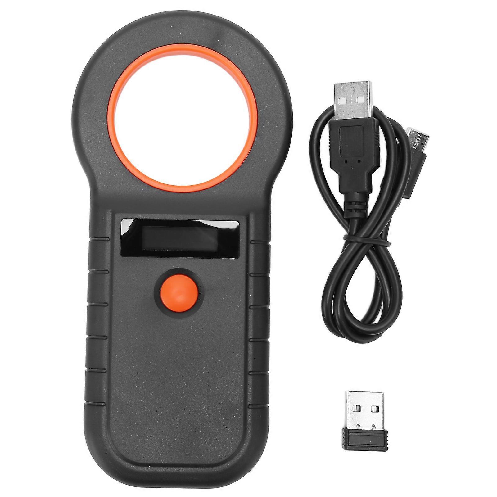 Pet Microchip Scanner 134.2Khz 125Khz EMID FDX B Wired USB Wireless 2.4G Bluetooth Handheld Animal Chip Reader Black