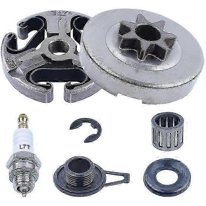 Adefol .325"7 Spline συμβατό με Husqvarna 372 Clutch Drum Assembly Sprocket Kit συμβατό με Husqvarna 362 365 371 372XP 385 570 575XP --/A1