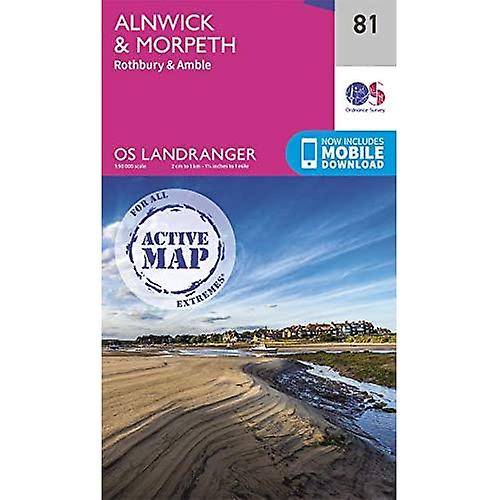 Alnwick & Morpeth (OS Landranger Active)