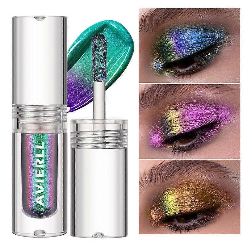 6-Color Chameleon Eyeshadow Stick - Highly Pigmented, Sparkling, Long-Lasting Metallic Liquid Eyeshadow Pen