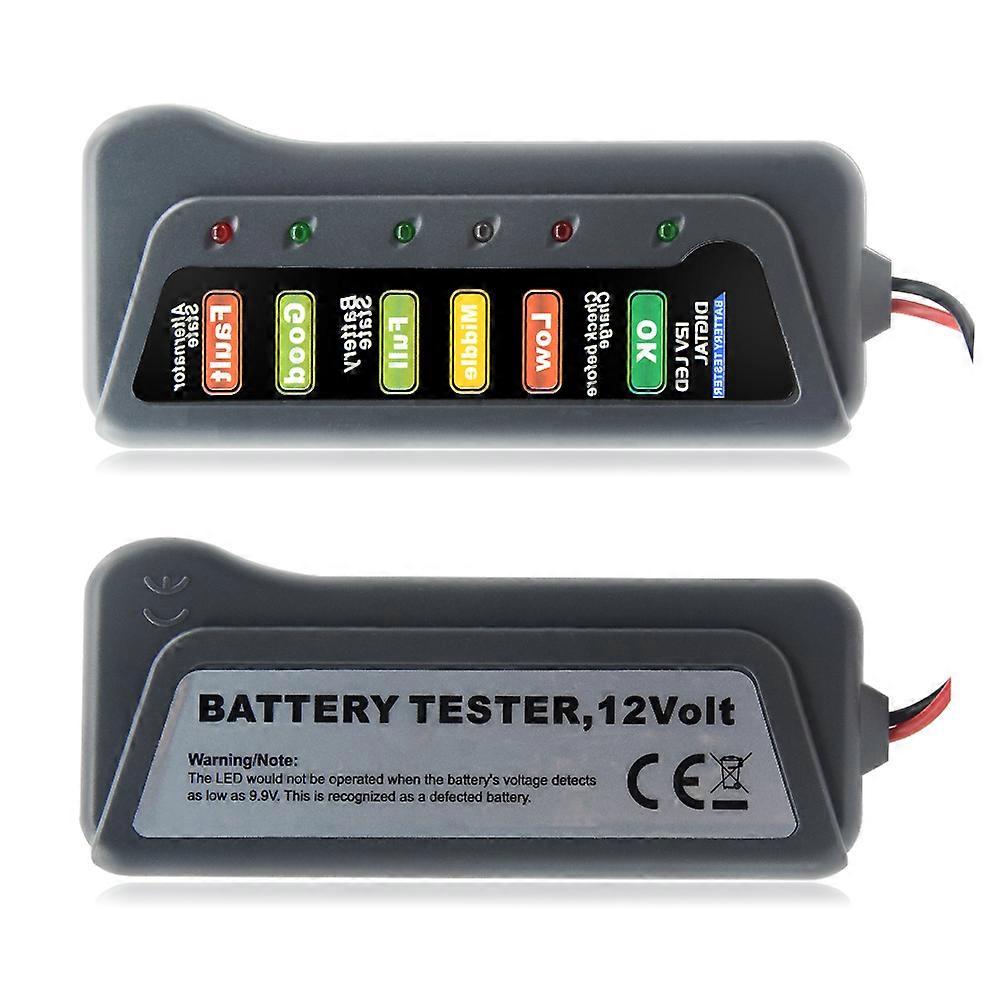 Mini 12V Car Battery Tester Digital Alternator Tester 6 LED Lights Display Car Diagnostic Tool Auto Battery Tester For Car