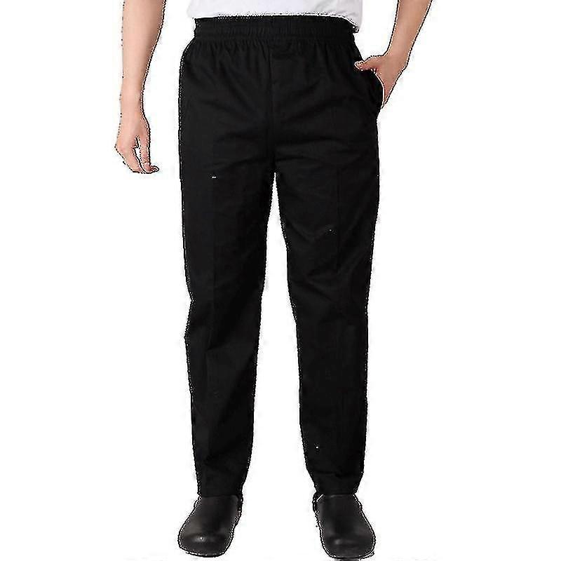 بنطال شيف بخصر مطاطي أحمر مقاس Xl