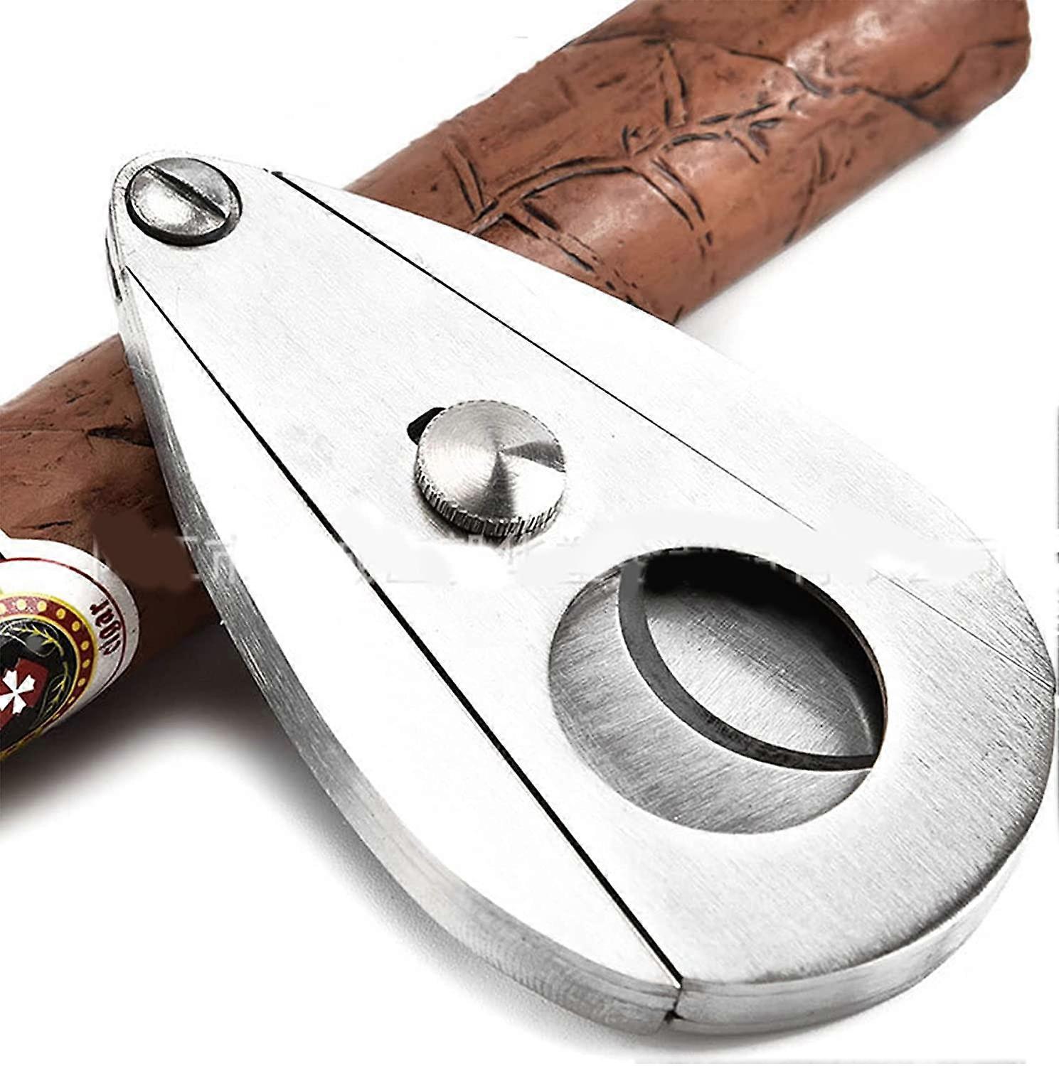 Zigarren, Zigarrenschneider aus Edelstahl in Wassertropfenform, super doppelschneidige Klingen, Guillotine-Schere für die meisten Zigarrengrößen