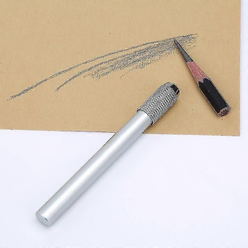 3st metall enhuvud spiralpenna förlängare, silverfärg