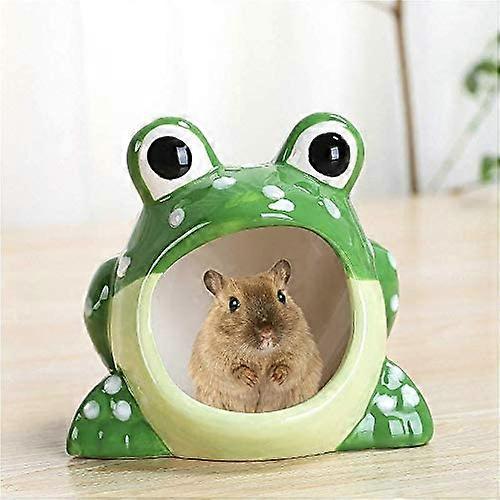 Ceramic Hamster Hideout Small Animal House Critter Bath, Ideal for Dwarf Hamsters and Gerbils, Pet Hideout Hut Cave - -