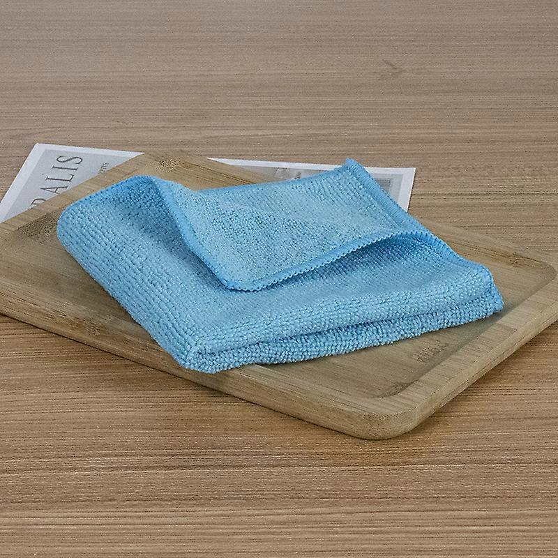 4 blue microfiber cleaning cloths (30x30cm)