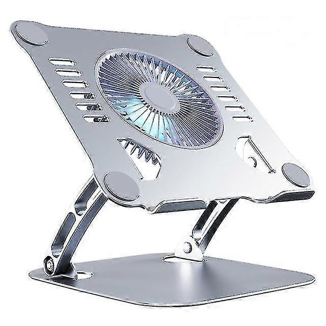 Universal Alloy Tablet Stand Desk Riser Adjustable Desktops Cooling Fan Foldable Notebook Holder For 12.9 Laptop 15.9