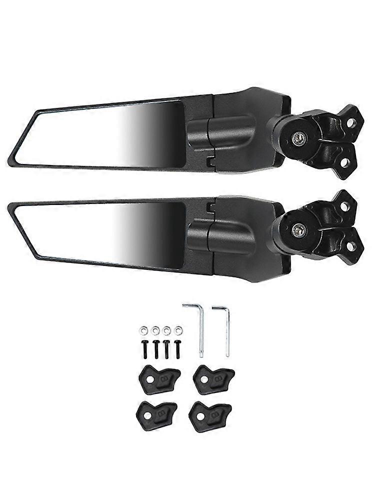 2pcs Motorcycle Mirrors For Handlebars Rotatable Adjustable Wide Angle Motorcycle Mirrors 360 Rotation Adjustable Rear View