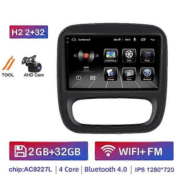 Android 13 For Renault Traffic 3 2014 - 2021 Opel Vivaro B 2014 - 2018 Audio Wireless Carplay Radio Car Intelligent System QLED