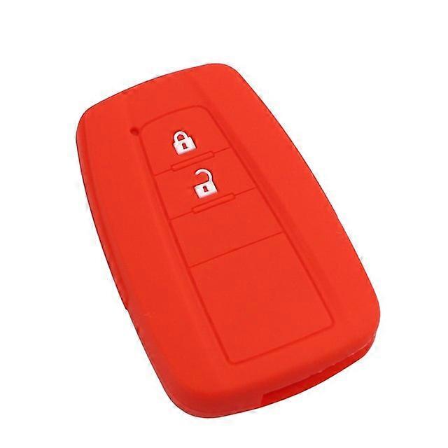 Custodia In Silicone Per Chiave Auto Toyota (Prius, CH-R, Camry, Prado) - 2 Pulsanti KEYLESS - Rosso