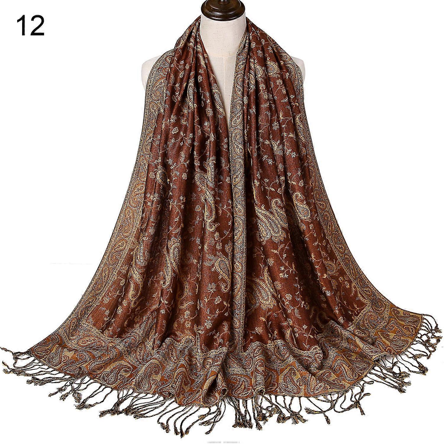 Châle foulard en soie Pashmina | Soie Pashmina colorée | Jacquard Foulard Pashmina - Pashmina