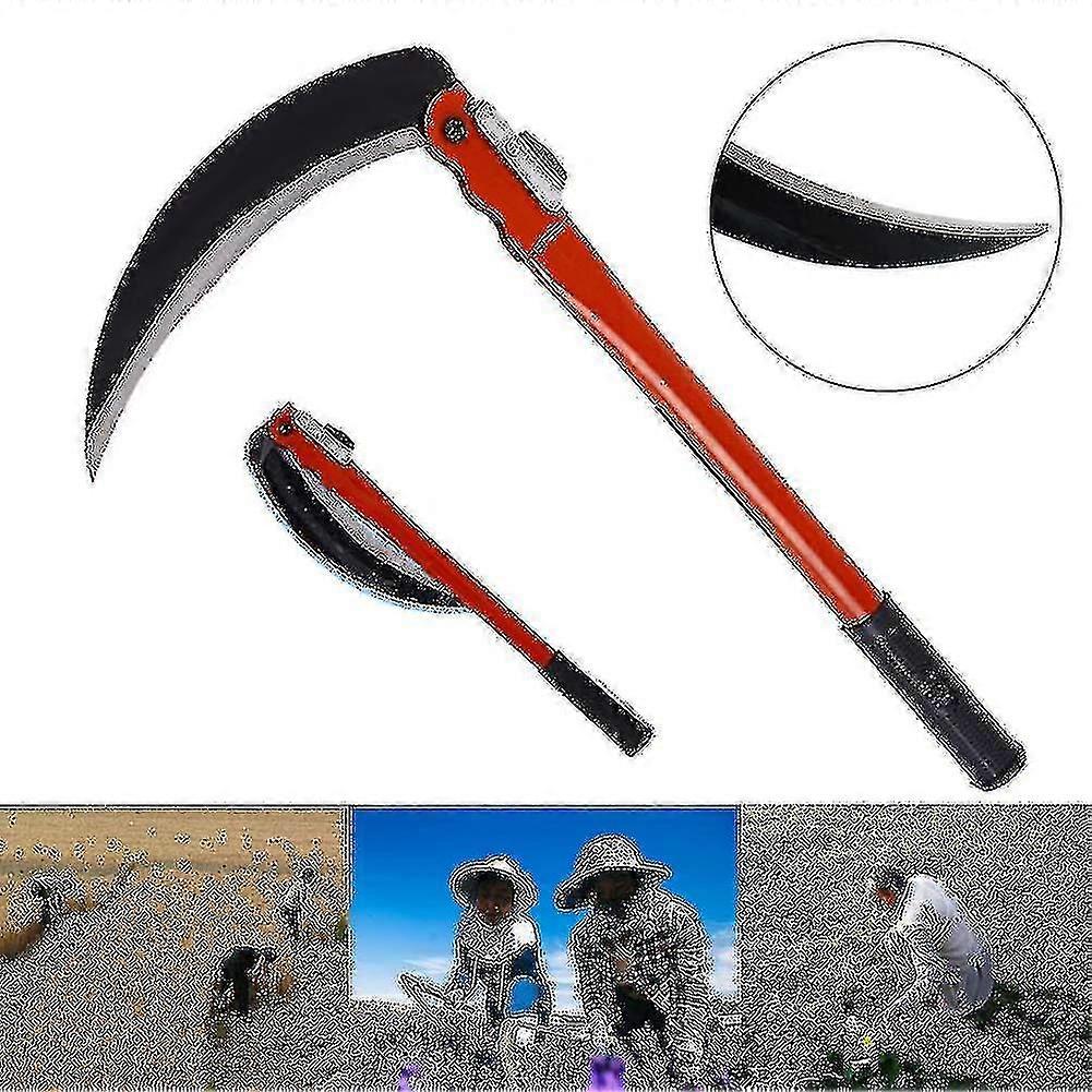 Steel Grass Sickle Small Scythe Folding Handle Gardening Farming 230mm Tool
