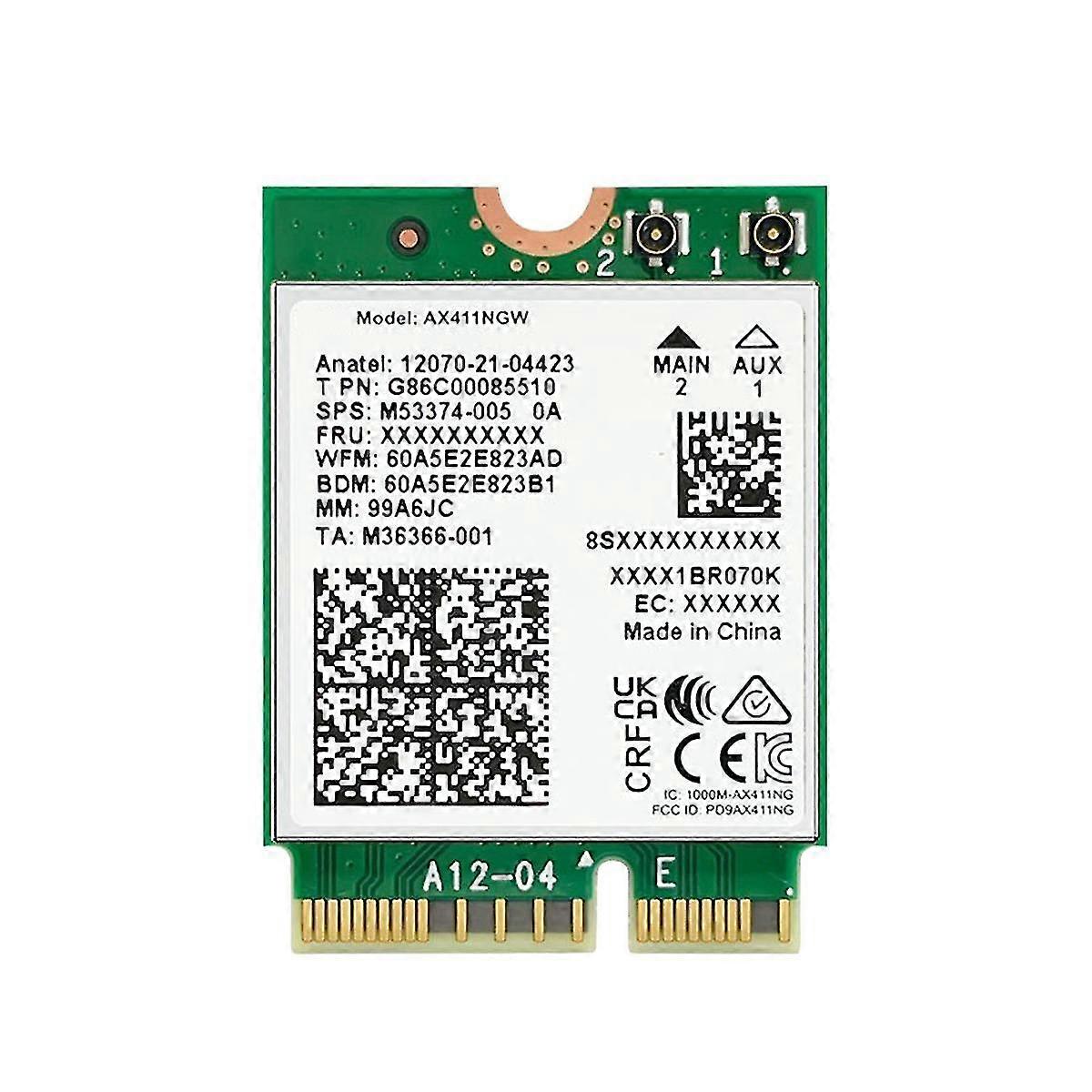 Für Ax411 Wifi-Karte Wifi 6e Cnvio2 Bluetooth 5.3-Band 5374Mbps Netzwerkadapter für Laptoppc Win10