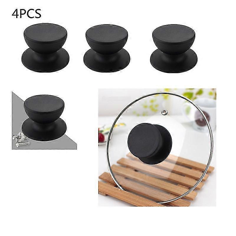 4 Pcs Pot Lid Knob, Universal Replacement Pan Lid Cover Knobs, Kitchen Cookware Knob Handle, Bakelite Circular Handgrip Knobs