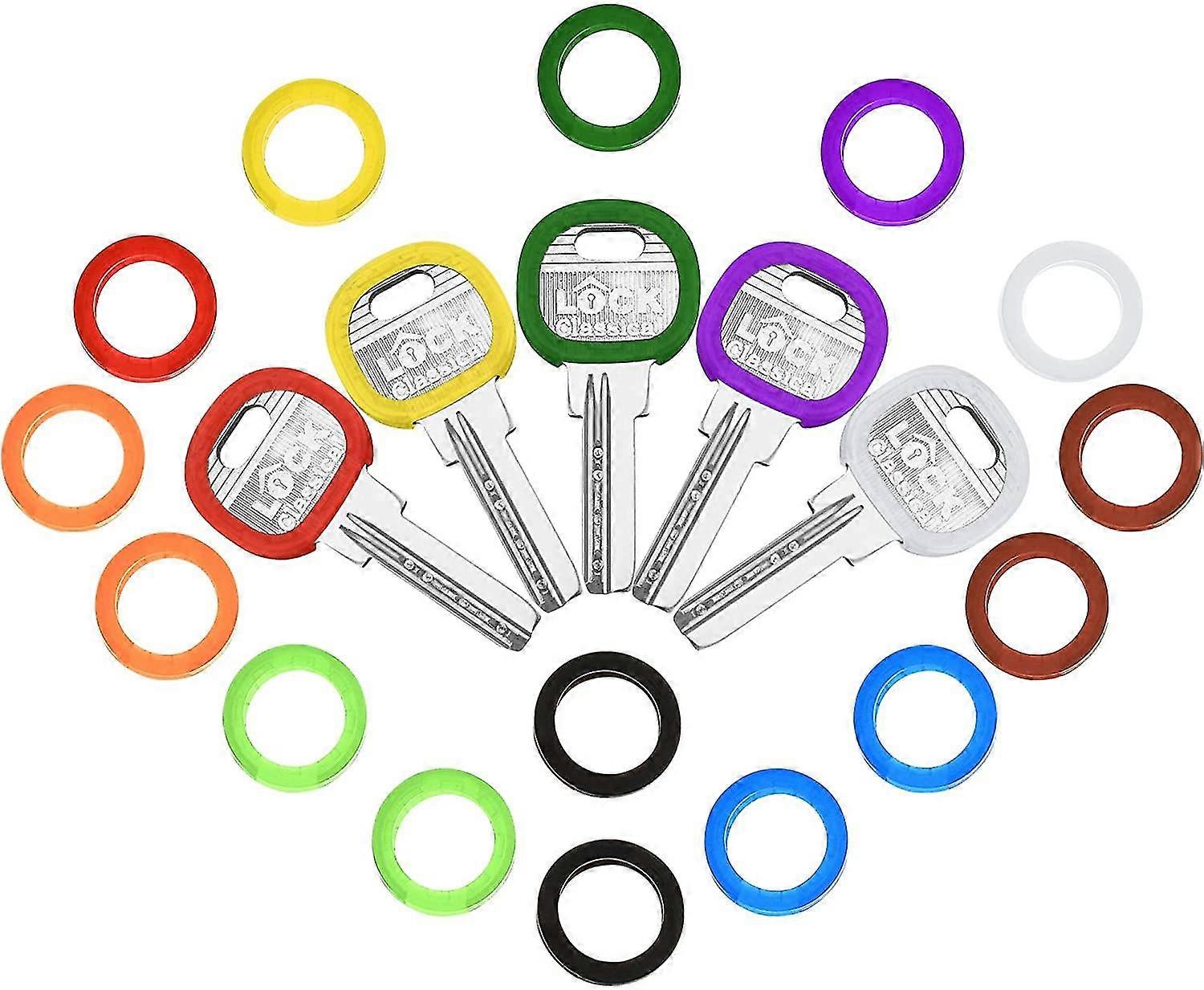 36pcs Key Caps Covers Tags Flexible Key Covers Plastic Key Identification Rings For Easy Identification Of Keys
