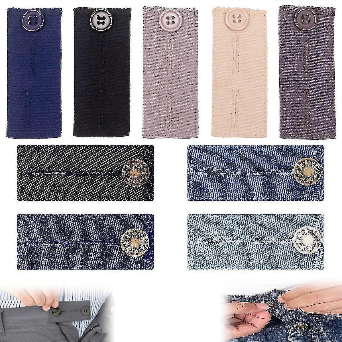 Piao Lhbfcy Pants Adjustable Buttons Miracle Buttons Pants Extension Pants Buttons Extender Pants Buttons Extender Waistband Extension Elastic Buttons