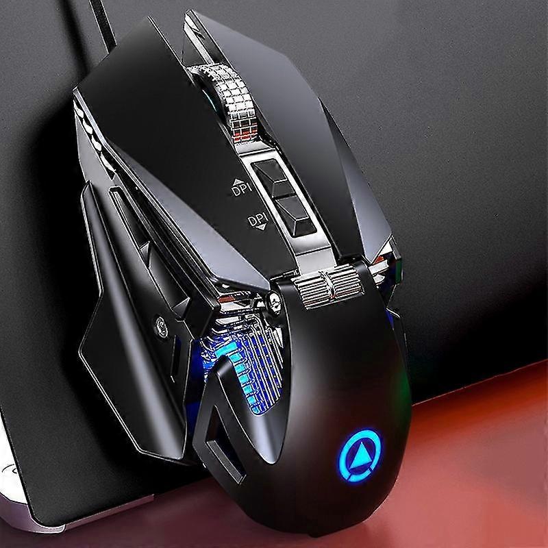 Wired Metal Mechanical Hard Core Macro Mouse, Style: Audio Version