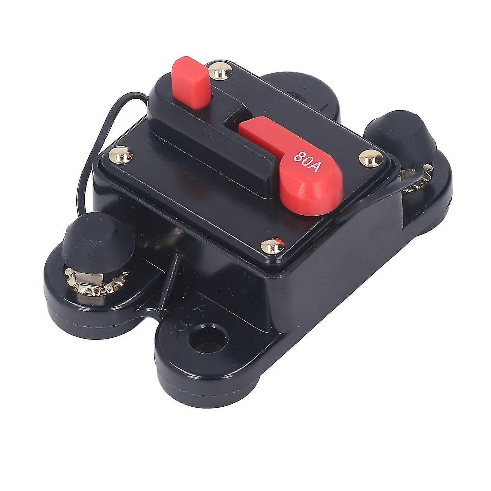 Circuit Breaker Manual Reset 14in Overcurrent Protection DC 12?48V for Vehicle Motor 80A