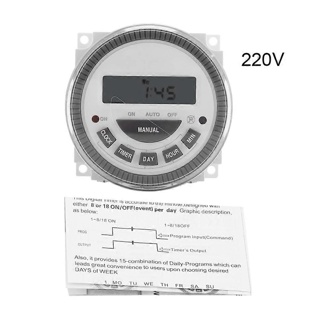 16A 7 Days Weekly Programmable Digital Timer Time Relay Switch Output ( 16A TM-619H-2)