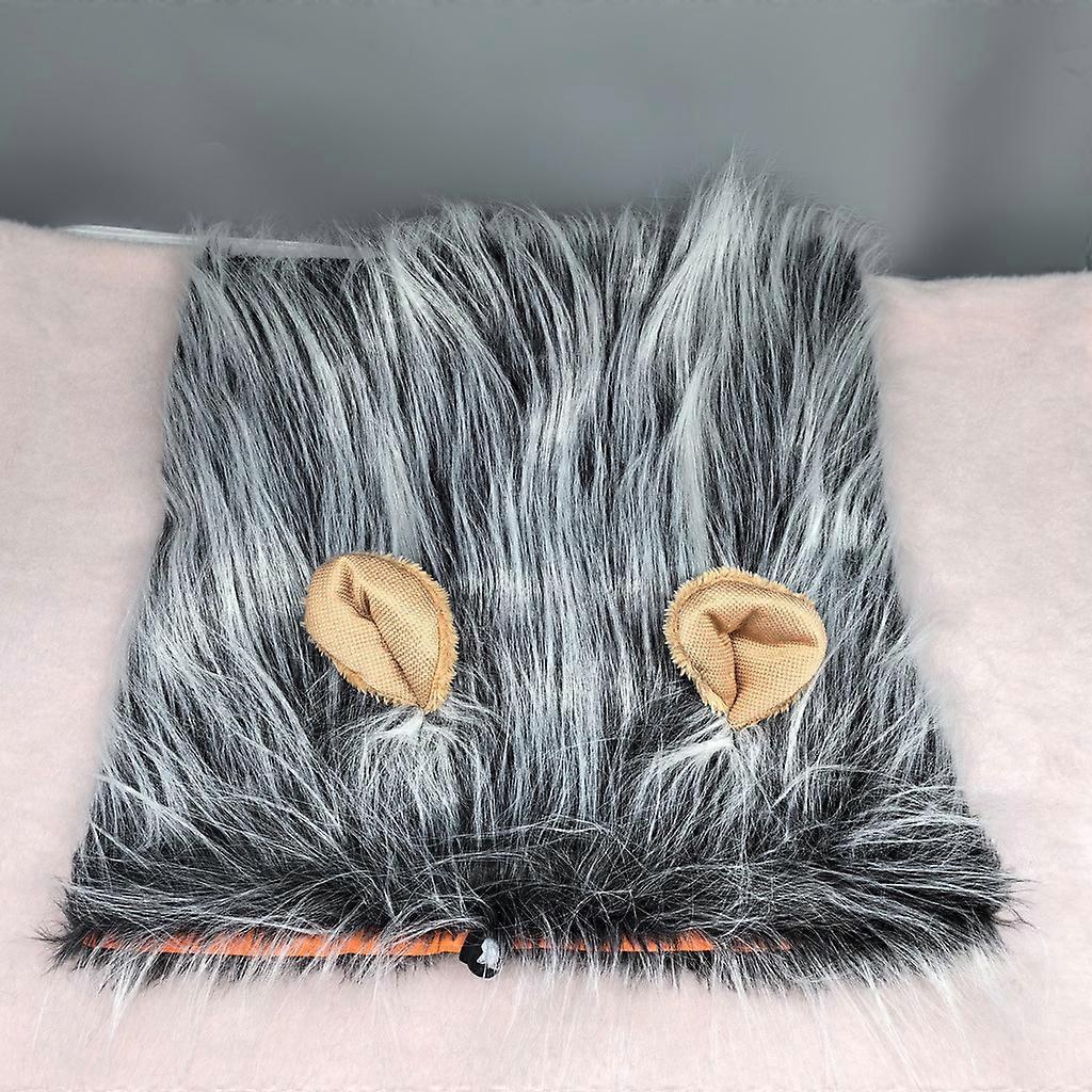 犬用ライオンたてがみ、犬用リアルで面白いライオンたてがみ、犬用ライオンたてがみコスチューム、小型中型大型犬用耳付きリアルたてがみ、ペットハロウィンCo